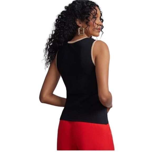 NEW YORK & COMPANY Colorblock Sleeveless Sweater Shell Size L - Picture 9 of 9
